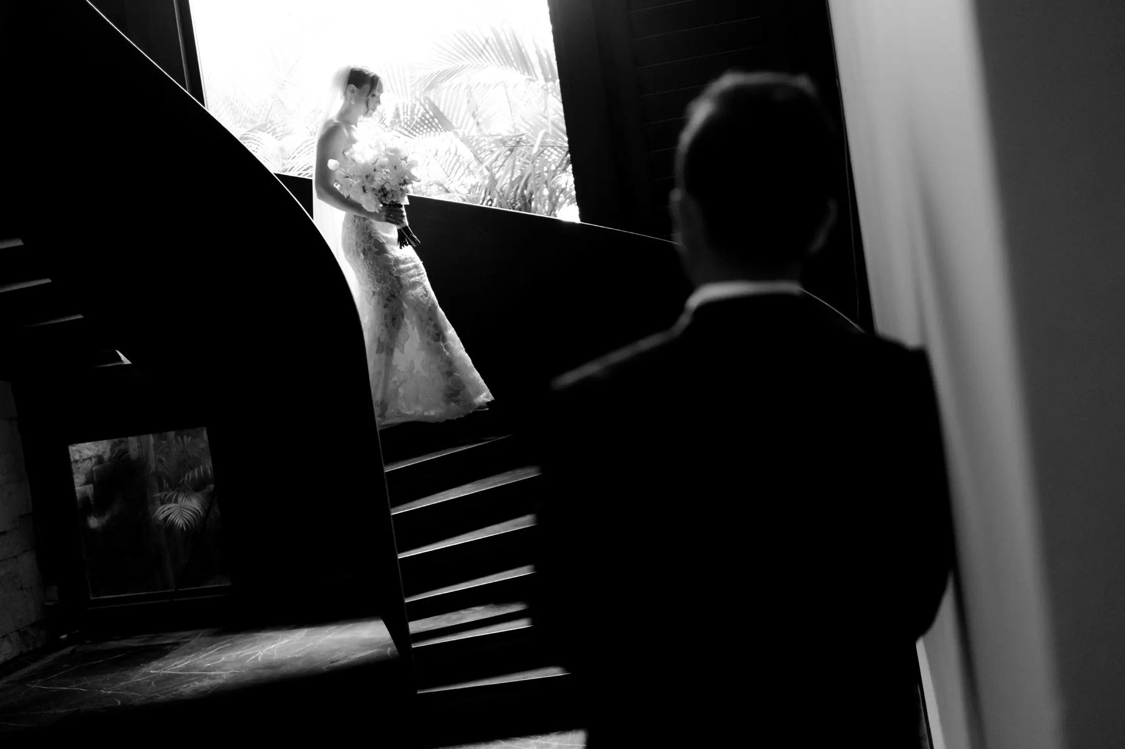 Recently married couple in Riviera Maya